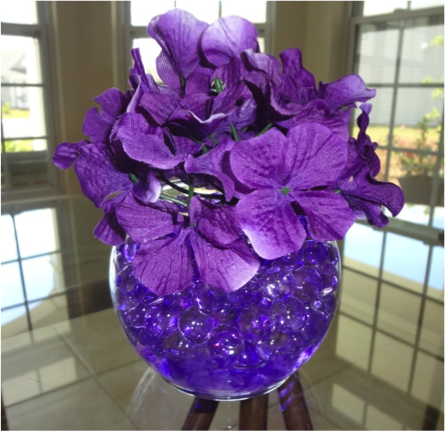 Purple Water Gel Decorative Beads